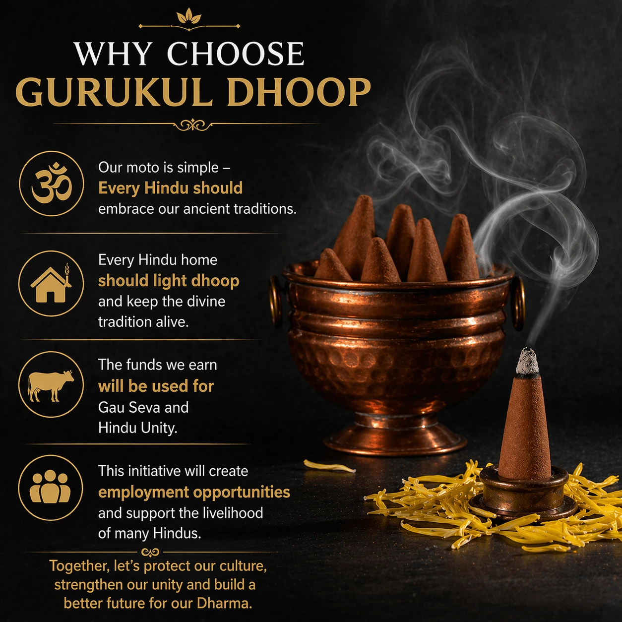 Dhopp Cone Pack of 3 (Gulab,Guggal,Lavender)